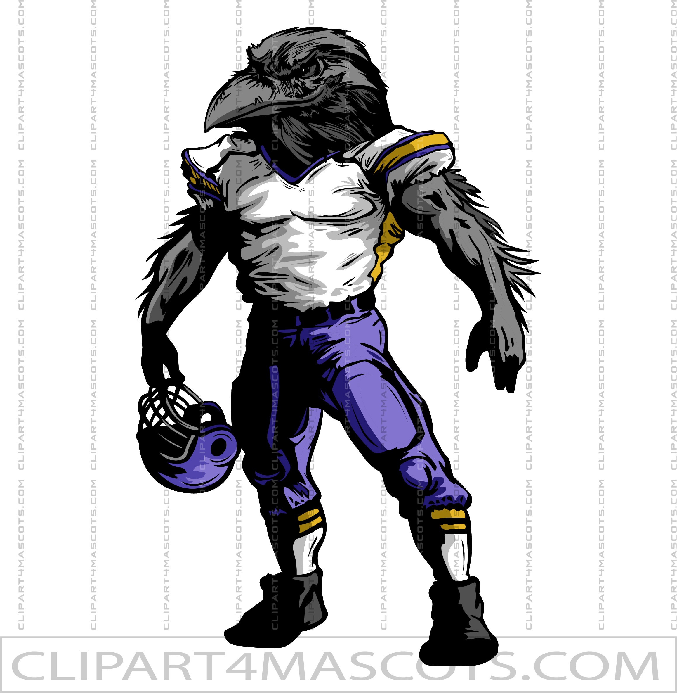 Football Raven Clip Art