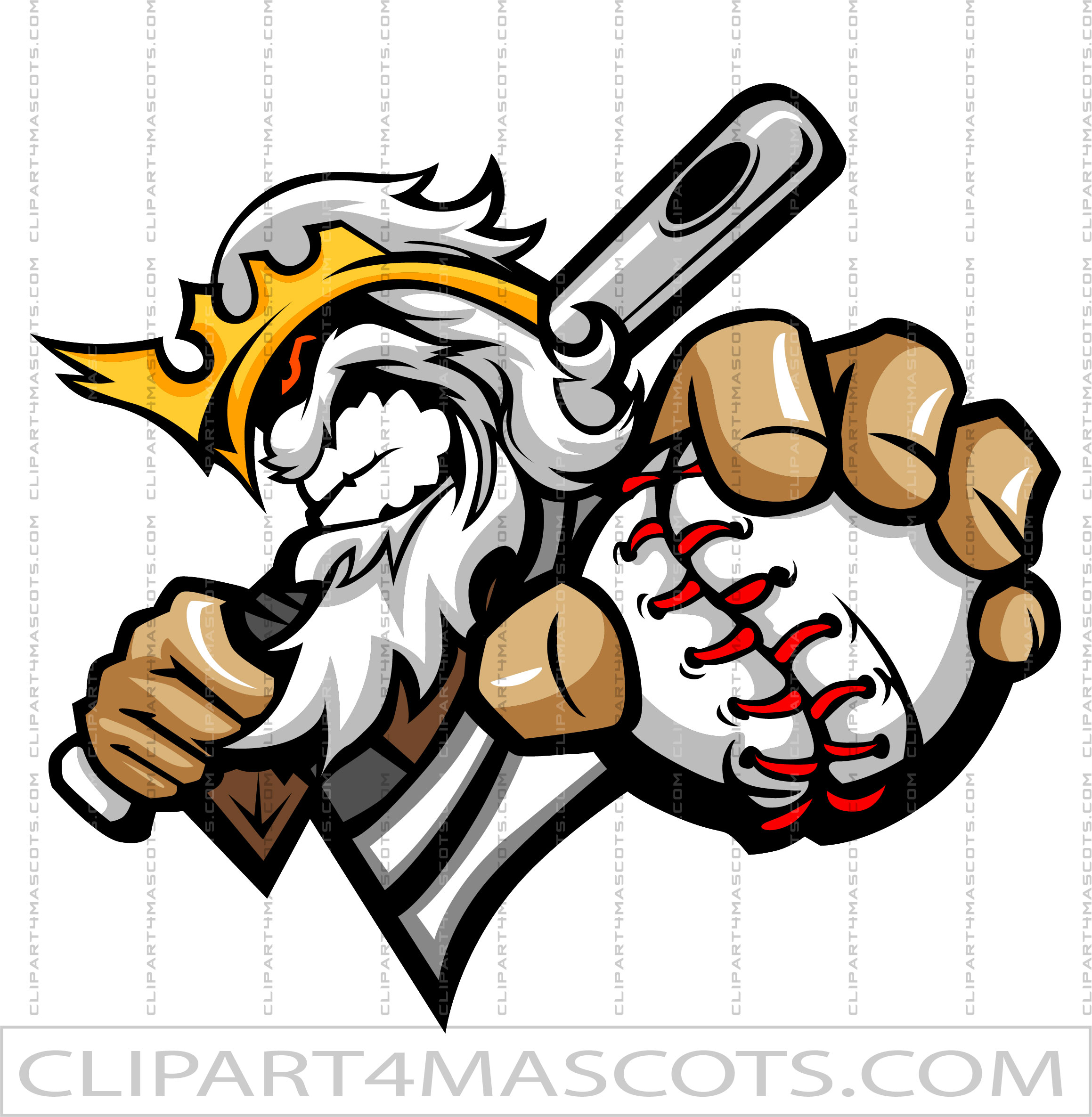 Baseball King Mascot