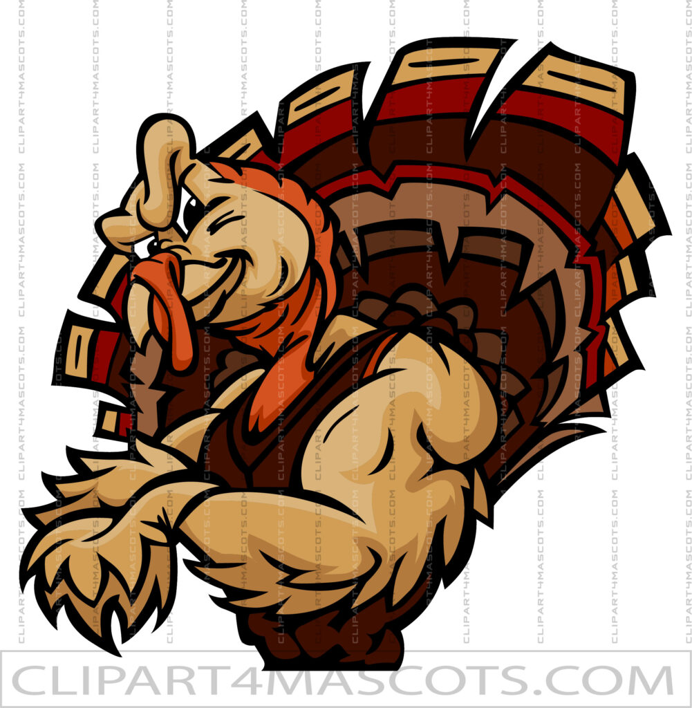 Thanksgiving Turkey Wrestling Logo