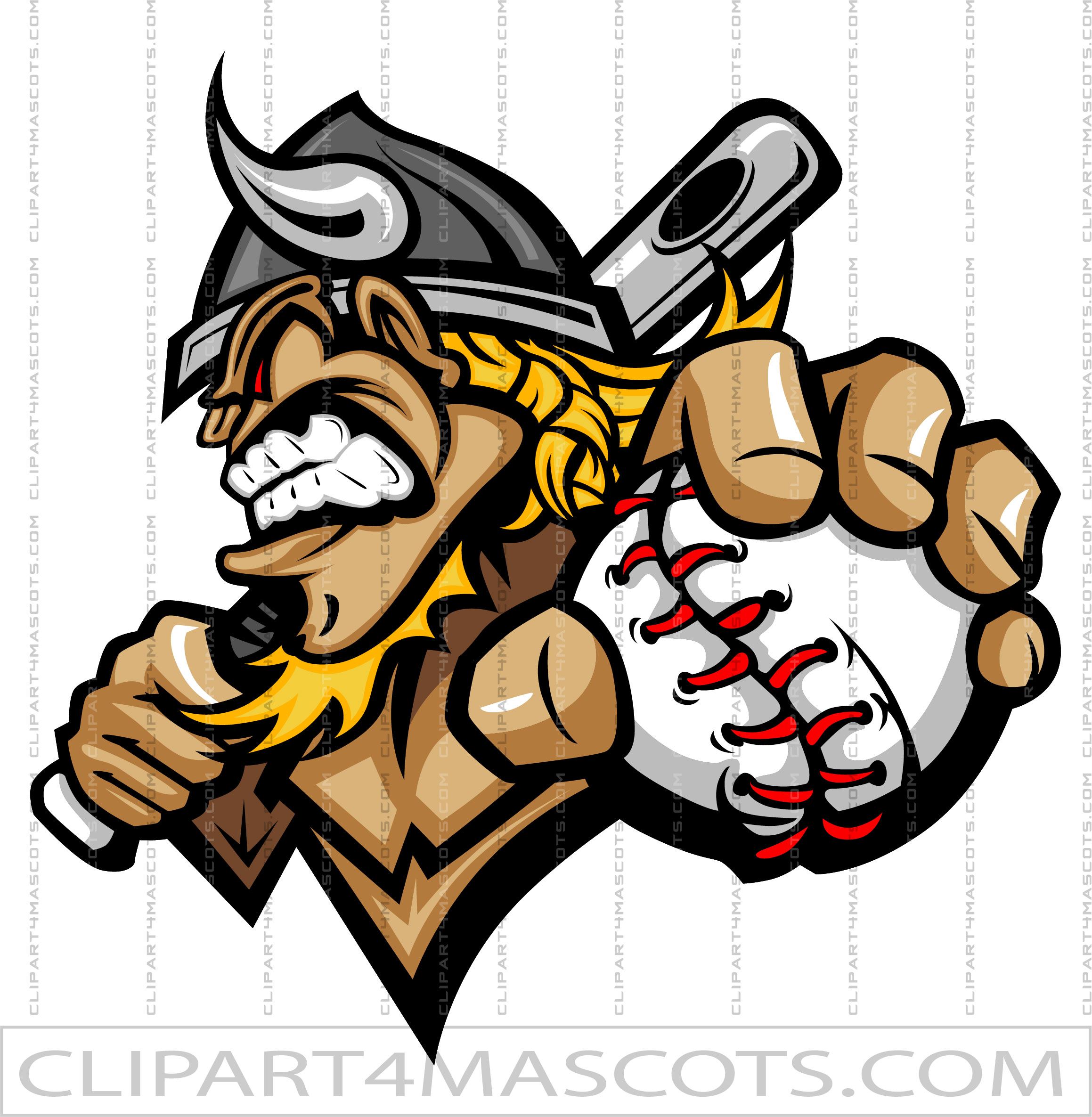 Baseball Viking Mascot