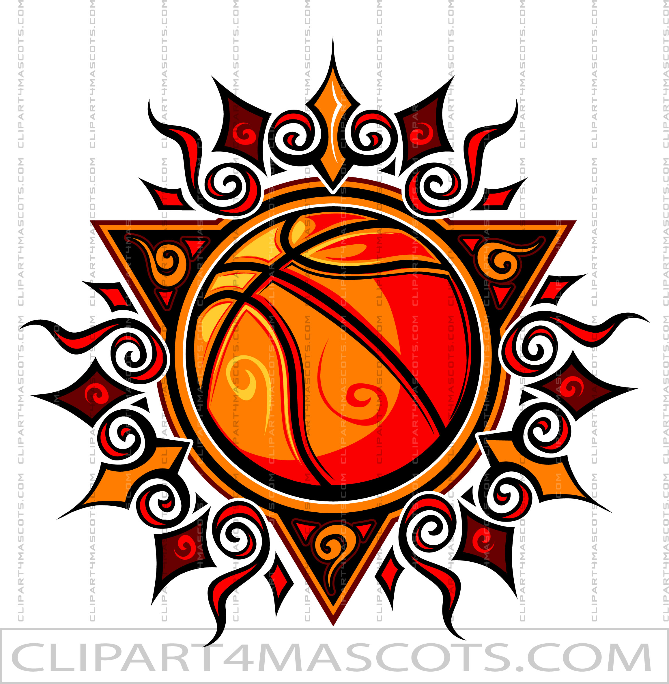 Basketball Sun Artwork