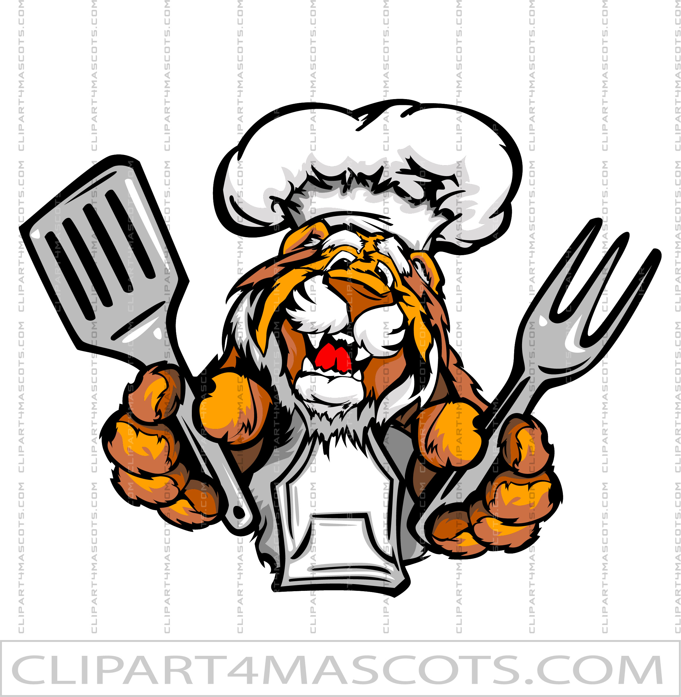Cartoon Tiger Chef