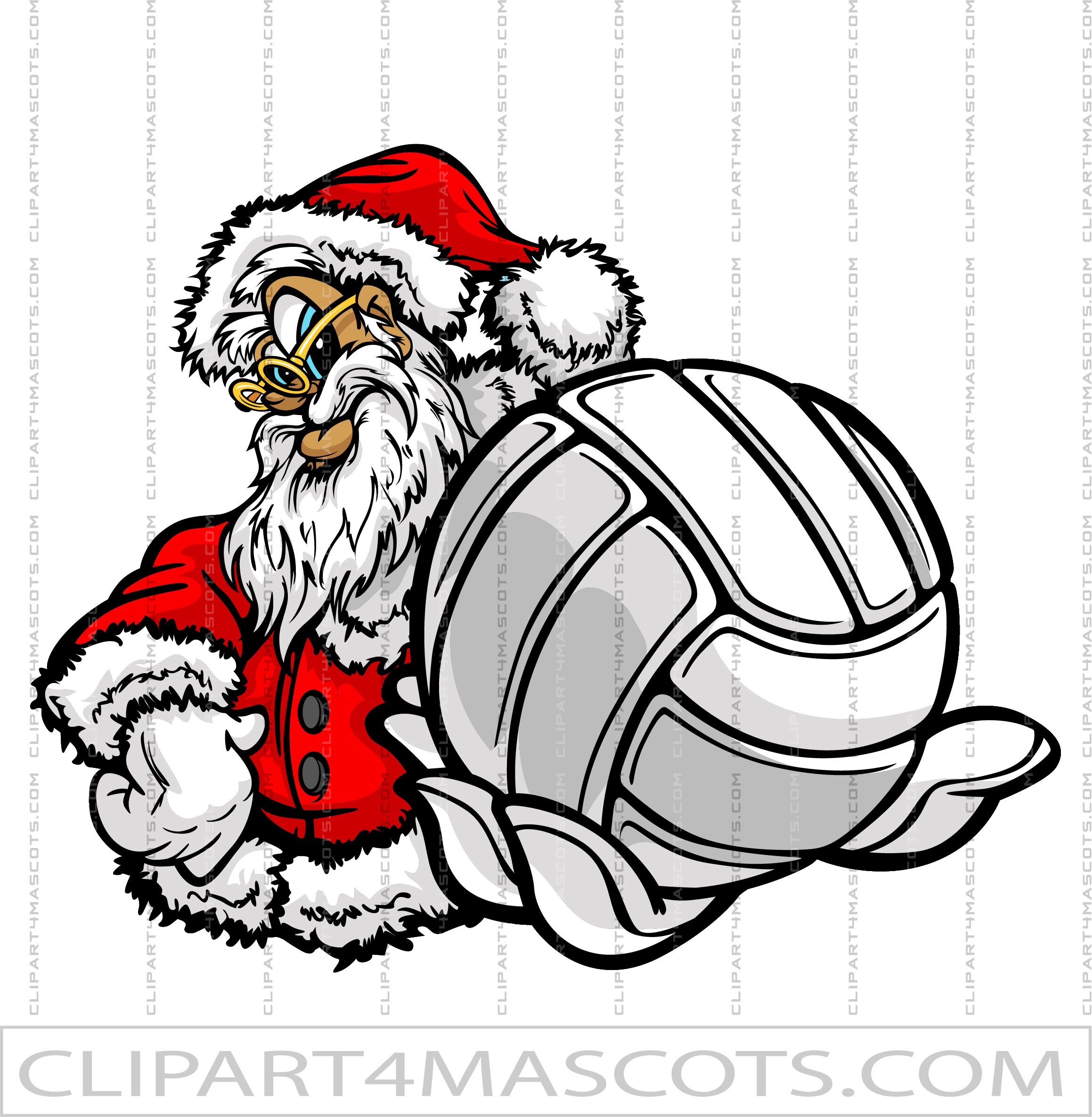 Volleyball Santa Clipart