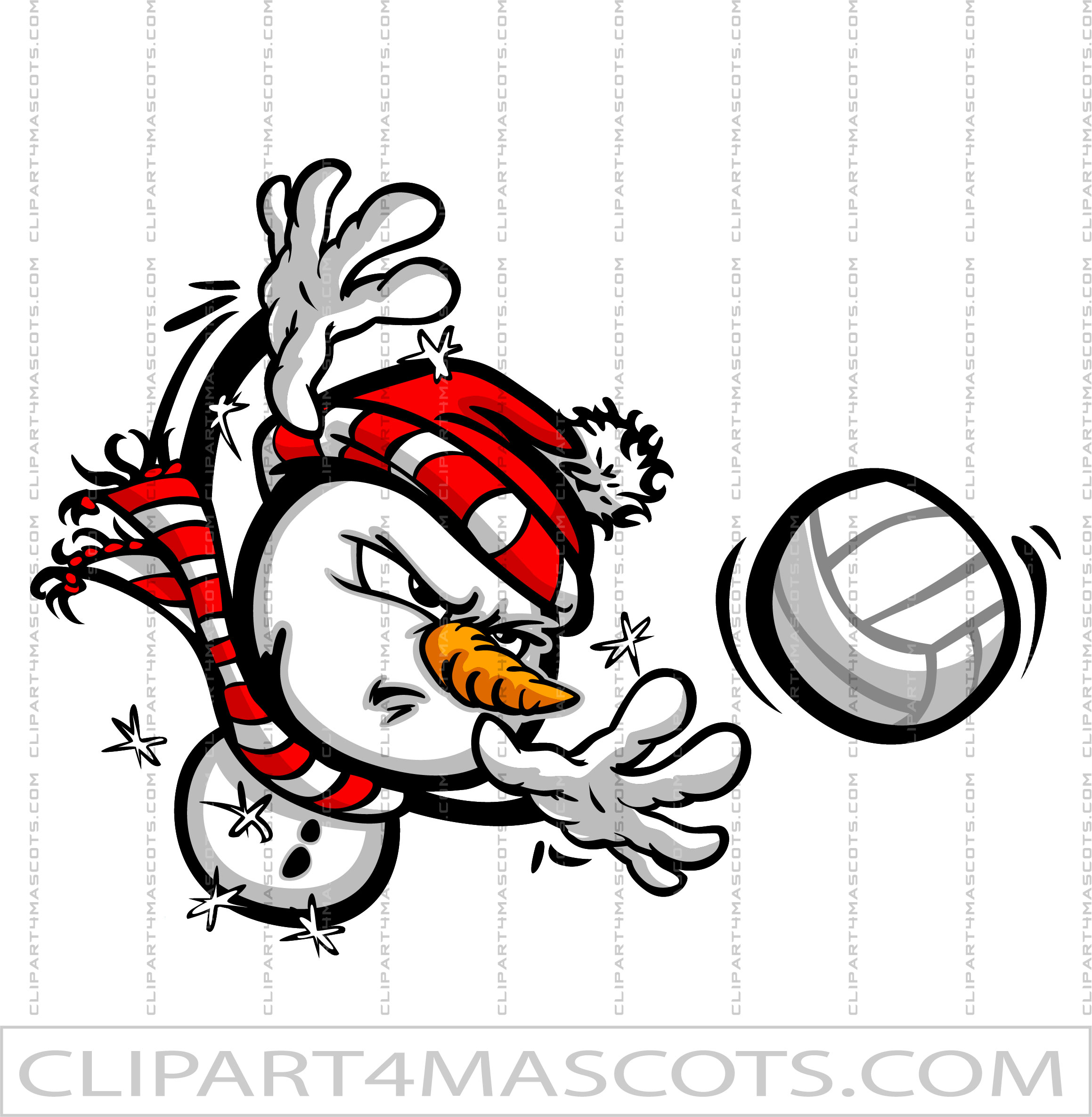 Winter Volleyball Clipart