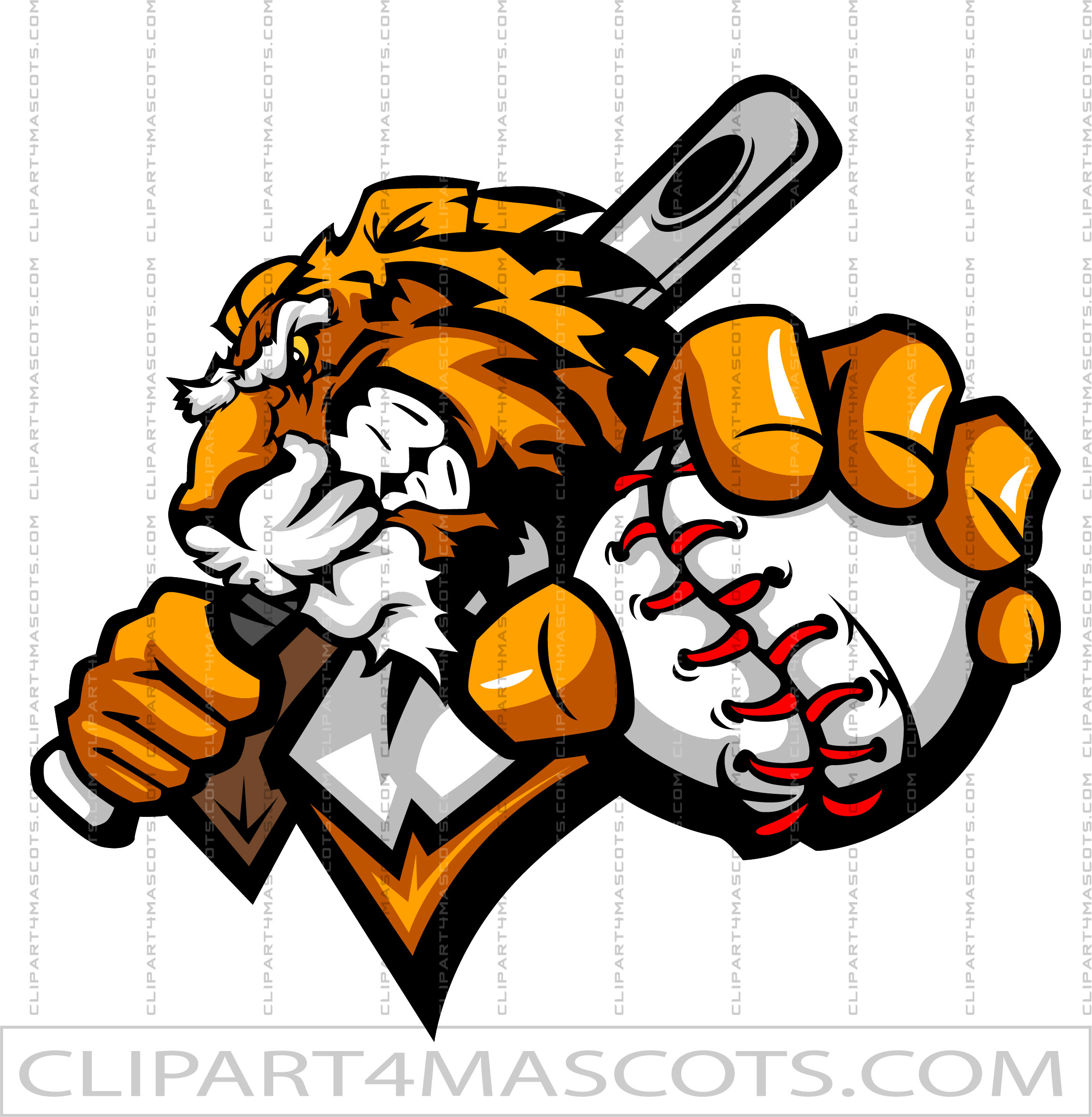 Baseball Tiger Mascot
