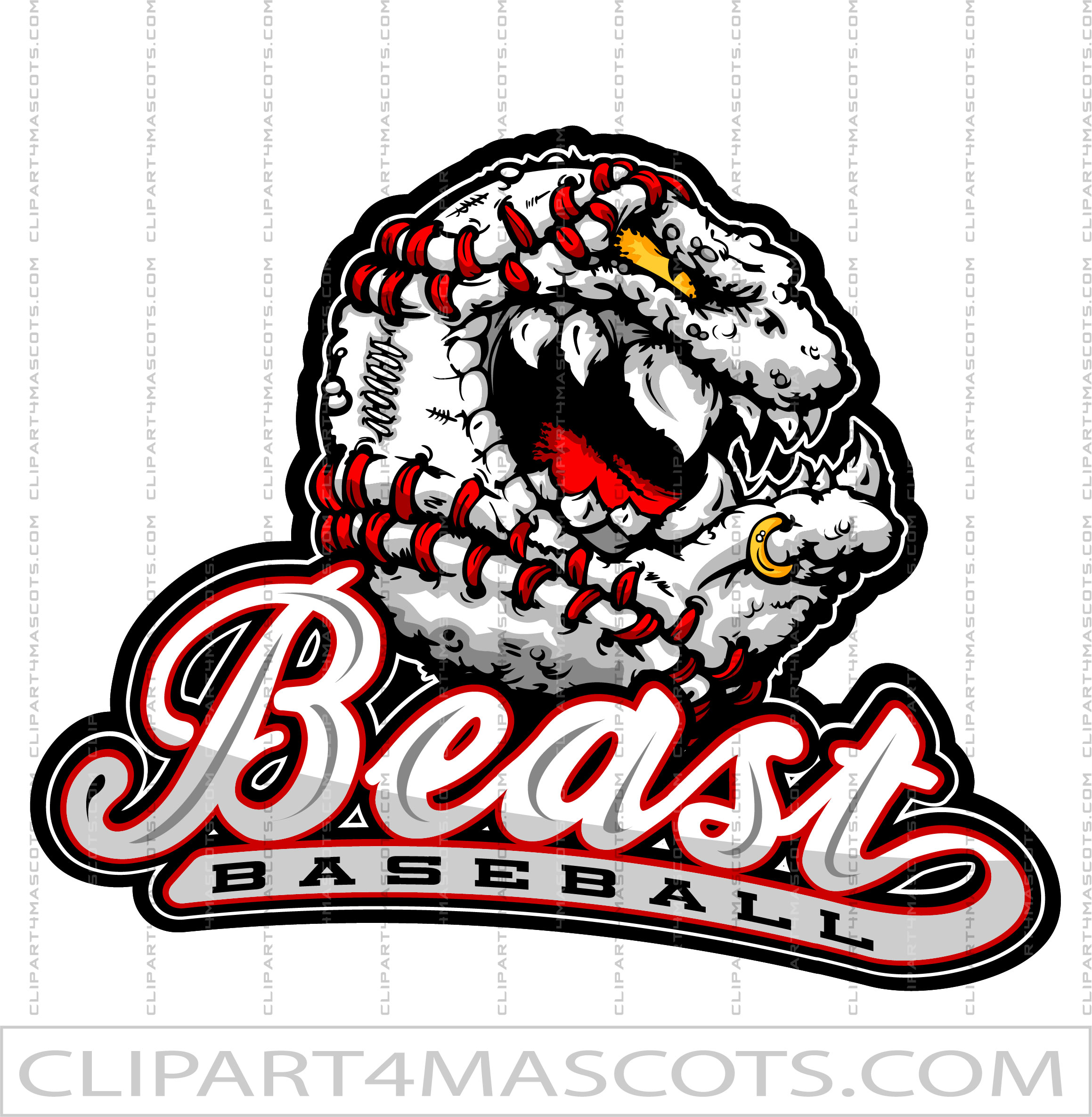Beast Baseball Pin Graphic